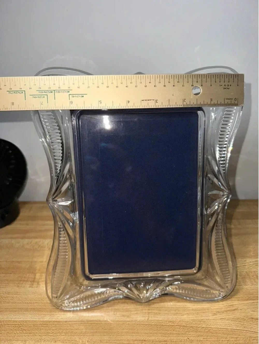 Mikasa Crystal Clear Glass Picture Frame 8x10 Vintage 90s